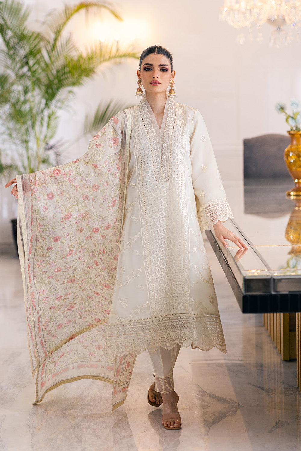 lawn dress design with organza Heavy Embroidered Luxury Lawn Dresses